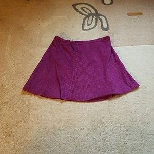 Express faux pink suede mini skirt